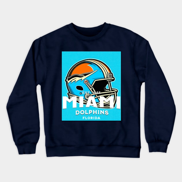 miami dolphin Crewneck Sweatshirt by Ayesha